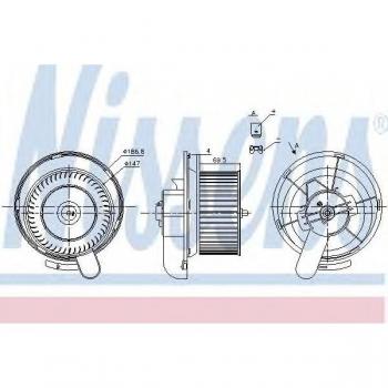 Ventilador de Calefacción NISSENS 87145 sin controlador incorporado, Ventilador interior