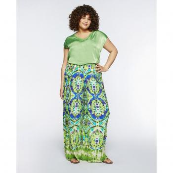 Pantalón Palazzo Tie-Dye de Mujer con Cintura Elástica Fiorella Rubino