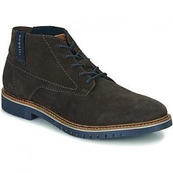 Bugatti Caj Men's Mid Boots - Brown and Grey Suede, Size 42