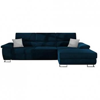 Sofá rinconero Comfivo 192, Función de descanso, Caja de ropa de cama, 275 x 71 x 170cm, Kronos 09 + Paros 05