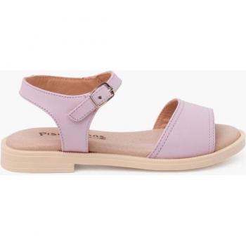 Sandalias abiertas de niña de piel con pala escotada (Tallas 26-34)