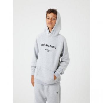 Björn Borg Borg Logo Hoodie Grey, 146-152