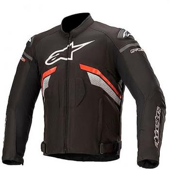 Chaqueta Deportiva Alpinestars T-GP Plus R V3 - Resistente Poliéster 600D con Forro Térmico Adaptable, color Negro Blanco Rojo (Tamaño S)