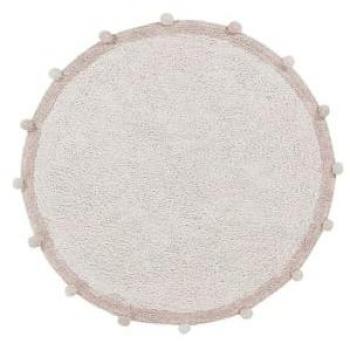 Alfombra Lavable Redonda de Algodón 120 cm - Disponible en Azul, Gris, Amarillo, Verde, Rosa y Celeste