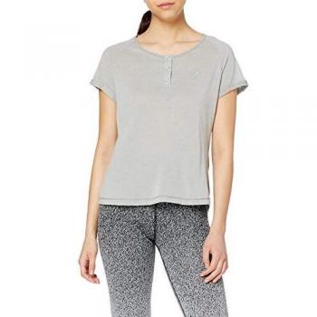Odlo Camiseta para Mujer S/S Crew Neck Element, Mujer, Camiseta, 411571, Gris, Large