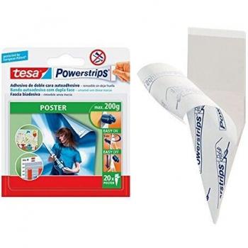 TESA 58303-00000-01 - Recambio de tiras para posters Powerstrips hasta 1 kg