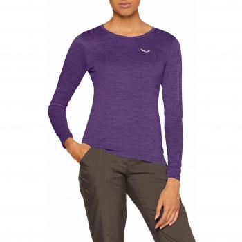 SALEWA Puez Melange Dry W L/S Tee, Camiseta de manga larga para mujer, Porpora