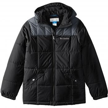 Columbia Chaqueta repelente al agua para niño, Gyroslope Jacket, Nailon, Negro, Talla S, 1624361