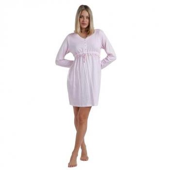 Camisola Manga Larga Stripes & Dots para Mujer Admas rosa con estampado de lunares