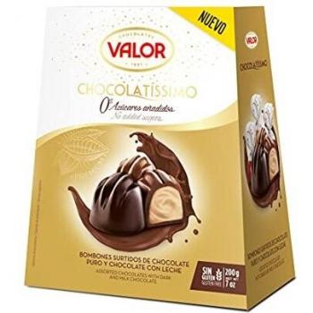 Valor Bombones Chocolatíssimo Selección Oro, 0% Azúcares Añadidos, 250g