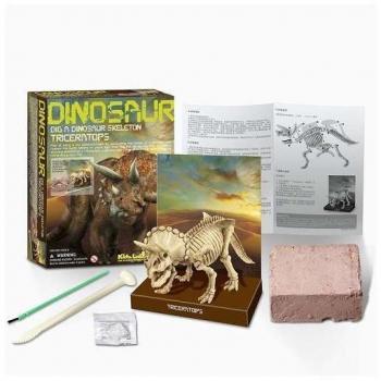4M KidzLabs Paleontology Triceratops Skeleton Kit