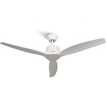 Ventilador de Techo Mellerware Brizy 45W Blanco con Mando a Distancia, 6 Velocidades, Ultra Silencioso, Función Verano-Invierno, Temporizador y Motor DC
