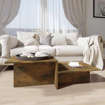Smoked Oak Engineered Wood Coffee Table 111.5x50x33 cm