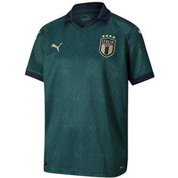 PUMA FIGC Third Shirt Replica Jr Maillot, Niños, Ponderosa Pine-Peacoat, 152