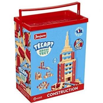 Juego de Construcción y Equilibrio Jeujura Tecap Arquitecto - 120 Piezas de Madera Multicolor