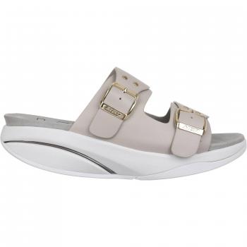 MBT Liki Taupe Leather Women's Slide Sandals (Size 39)