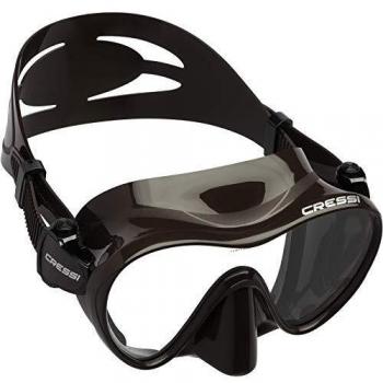Cressi F1 Mask Máscara Monocristal Tecnología Frameless, Unisex, Marrón, L