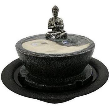 Zen'Light Yingyang Fontaine Naturaleza Piedra Gris 23 x 23 x 19 cm
