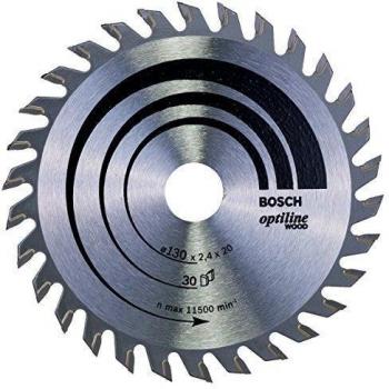 Bosch 2 608 640 583 - Hoja de sierra circular Optiline Wood - 130 x 20/16 x 2,4 mm, 30