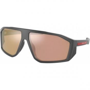 Prada Linea Rossa PS08WS 11C07R Men's Geometric Grey Sunglasses Size 67