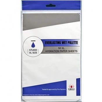 Redgrassgames 50 hojas de papel de hidratación para Everlassting Wet Palette – Studio XL – Papel de hidratación para pintura en miniatura