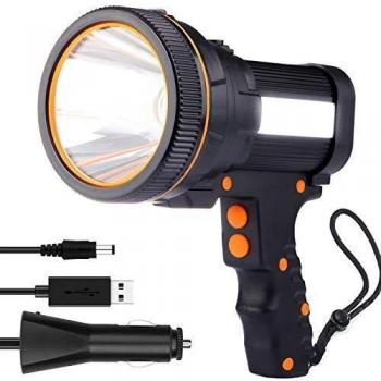 Linterna led Recargable, 7000 Lúmenes 6600mAh Linternas Alta Potencia Súper Brillante Farol de Cámping Linterna Gran Alcance, Ideal para Acampar, Pesca Nocturna, Caza, Impermeable IPX4