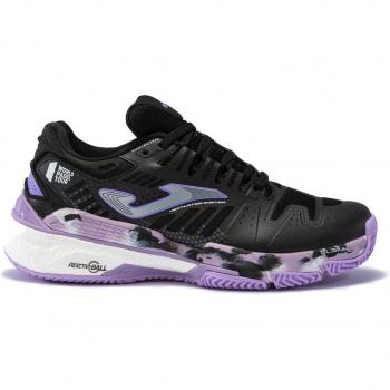 Zapatillas Joma T.Slam Lady 2301 Clay Negro Morado Mujer