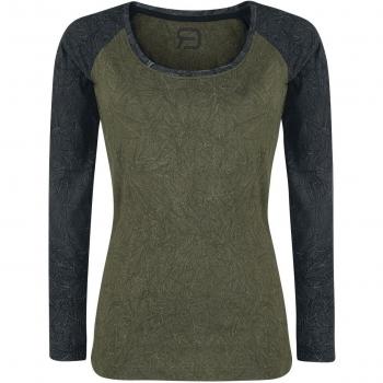 R.E.D. by EMP Think for Yourself Manga Larga Mujer Verde-Gris XL