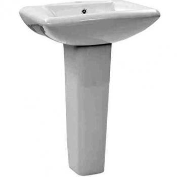 vidaXL Lavabo de Pie Cerámica Blanco 580x470x200 mm Muebles de Baño Grifería