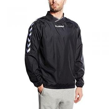 Hummel Windbreaker Stay Authentic - Chaqueta técnica para hombre, color negro, talla XL