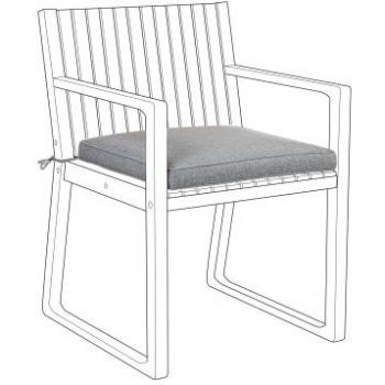 Cojín de Asiento para Silla de Jardín Resistente al Agua Color Gris Claro Sassari