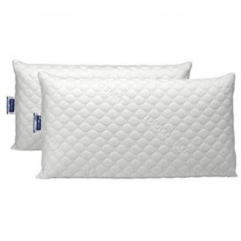 Almohada Viscoelástica Viscogel con Copos 100% Viscoelásticos, Firmeza Media-Alta, Tejido Stretch, Pack de 2 x 70 cm