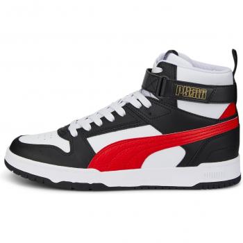 Puma RBD Game High Top Sneakers for Men - Size 44 - White/Black/Red