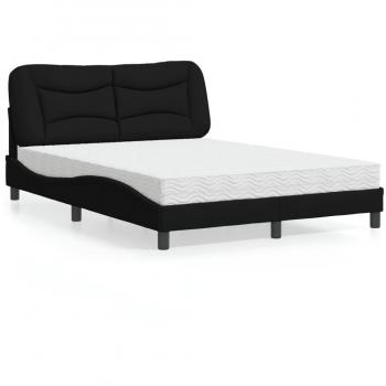 Cama con colchón tela negro 120x200 cm Vidaxl