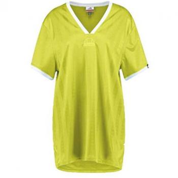 Ellesse Women's Alicia Light Yellow Short Sleeve V-Neck T-Shirt - Size UK8/US4/EU36