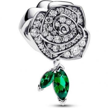 Charm Pandora Moments de plata con rosa brillante