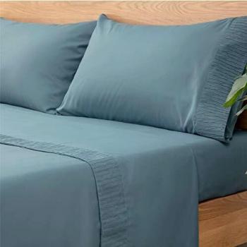 Bedsure Sabanas Cama 90 Infantil - Juego Sábanas 90x190 3 Piezas con Bajera 90x200 Ajustable, Encimera y 1 Funda de Almohada 50x80cm, Azul Grisáseo