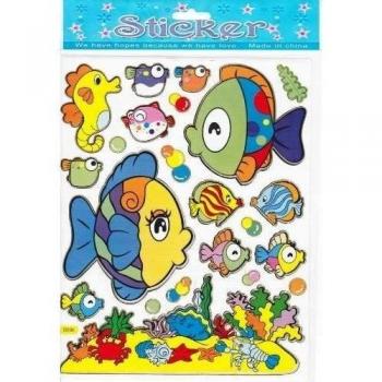 Los peces 22 piezas 1 11 hojas de pegatinas de 250 mm x 200 mm manualidades niños pegatinas