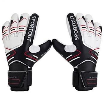 Sportout Iños y Adolescentes,Adultos Guantes de Portero de Futbol,Proporciona un Agarre Poderoso,Protege tus Dedos de lesiones,Antideslizante, Material de Látex Excelente