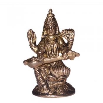 Diosa Saraswati Mata Idol en latón hindú Religión Dios escultura