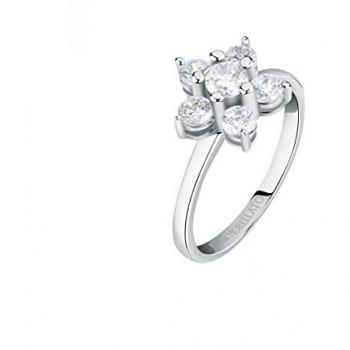 Anillo de Mujer Morellato Tesori en Plata 925 con Circonitas, Talla 16, Diseño Floral - SAIW127012
