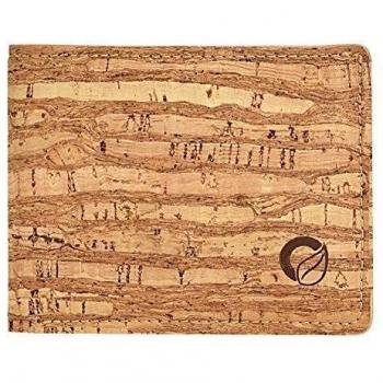Bifold Slim Men's Wallet, Front Pocket Minimalist Vegan Wallet Made from Durable Cork Tree