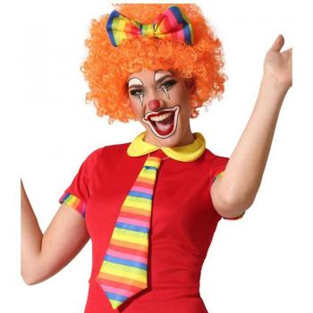 Kit de Payaso Multicolor: Corbata y Diadema de Lazo