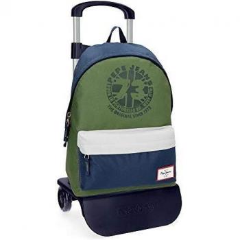 Pepe Jeans Joss Mochila con Carro Multicolor 32x42x16 cms Poliéster 22.79L