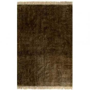vidaXL Alfombra de Algodón Kilim 120x230cm Gris Topo Decoración Interior Hogar
