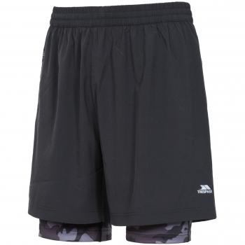 Trespass Patterson - Pantalones Cortos de Secado rápido para Hombre, Patterson, Hombre, Color Negro, tamaño XXS