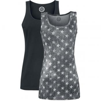 R.E.D. by EMP Starry I Top Mujer negro/gris 4XL