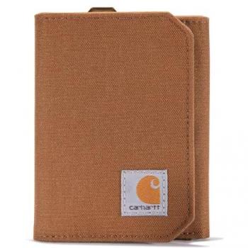 Cartera Trifold de Nylon Duck Carhartt para Hombre - Marrón, Talla Única