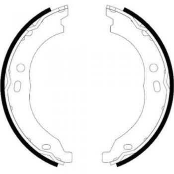 Kit de Ganasce de Freno de Mano HELLA 8DA 355 050-751 - Sistema Frenante Bendix para CITROEN / FIAT / PEUGEOT