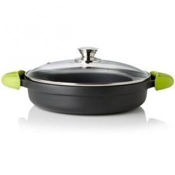 Valira Cazuelas - Cazuela Premium de 36 cm baja hecha en España, aluminio fundido con antiadherente reforzado, apta para inducción, incluye tapa y asas